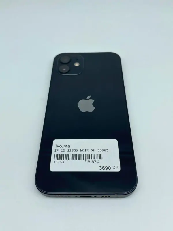 iPhone 12 128Go noir occasion (batterie 87%) – Image 3