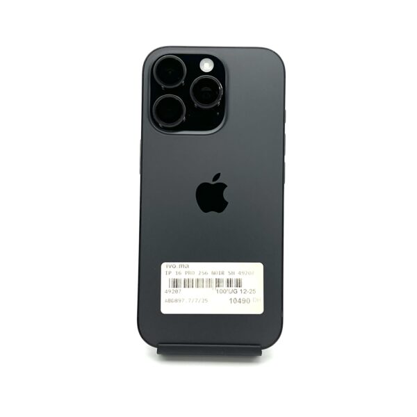 iPhone 16 Pro 256Gb Noir Occasion (Batterie 100%) – Image 7