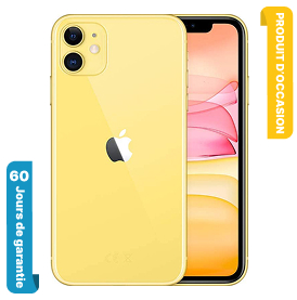 iPhone 11 256 Go Jaune Occasion (Batterie remplacé)