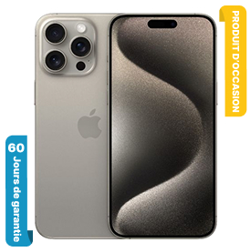 iPhone 15 Pro 128 Go Natural Titanium Occasion (Batterie 88%)