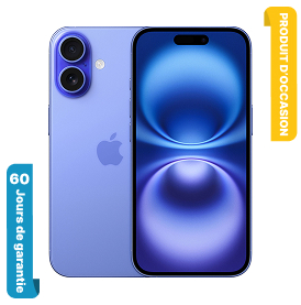 iPhone 16 128 Go Bleu Occasion (Batterie 100%)