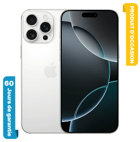iPhone 16 Pro max 256 Go Blanc Occasion (Batterie 90%)