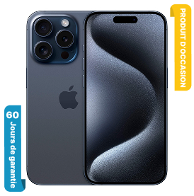 iPhone 15 Pro 256 Go Bleu Occasion (Batterie 86%)