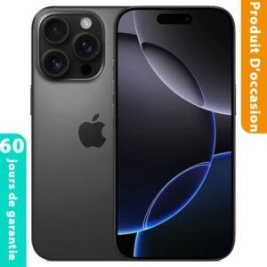 iPhone 16 Pro max 256 Go Noir Occasion (Batterie 97%)