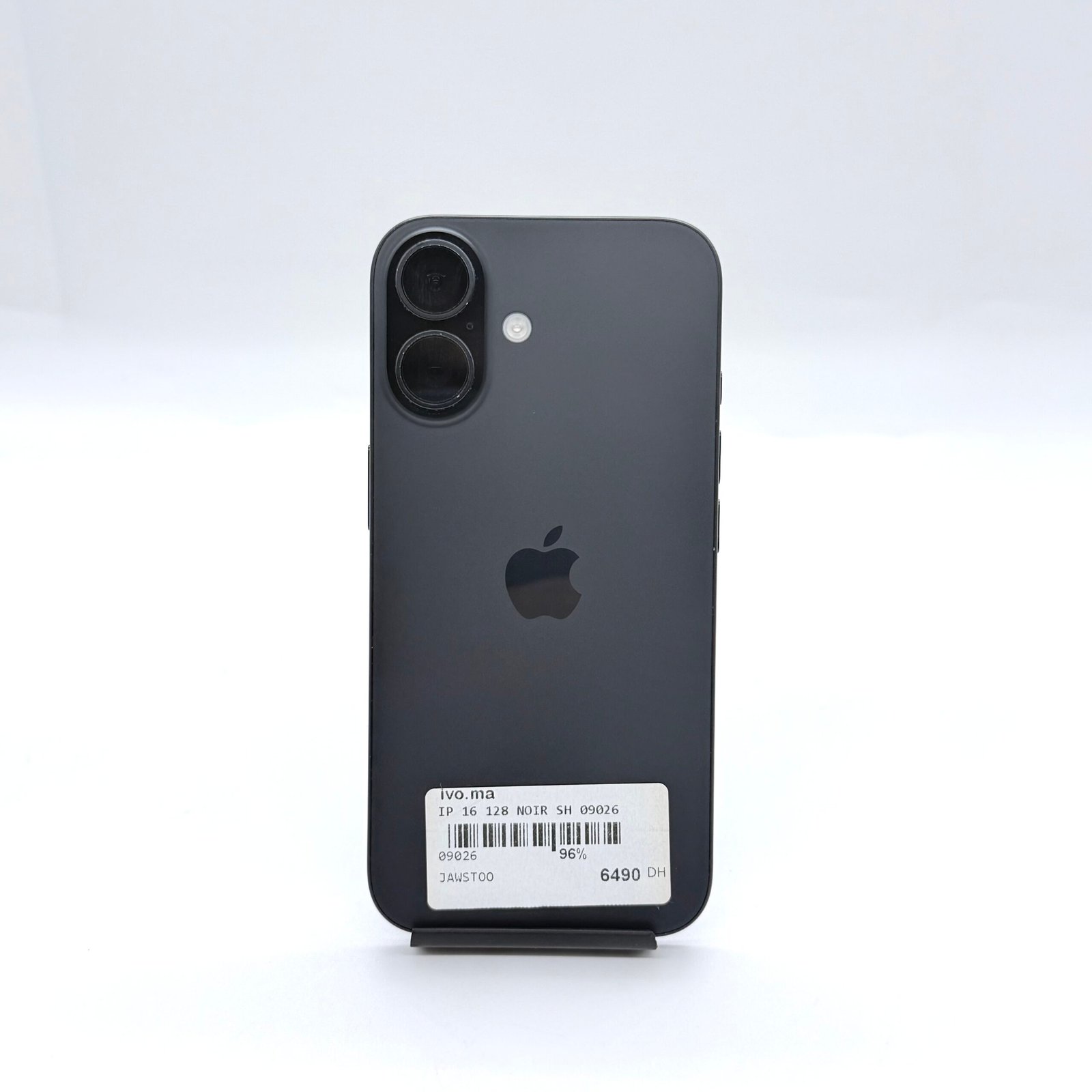 iPhone 16 Noir 128 Go Occasion (Batterie 96%) – Image 2