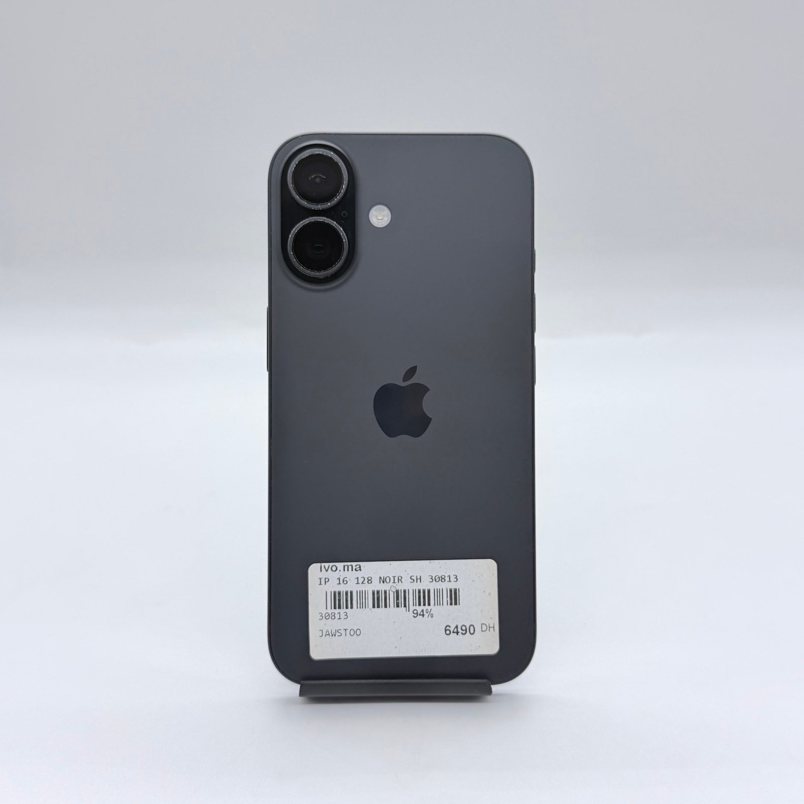iPhone 16 Noir 128 Go Occasion (Batterie 94%) – Image 2