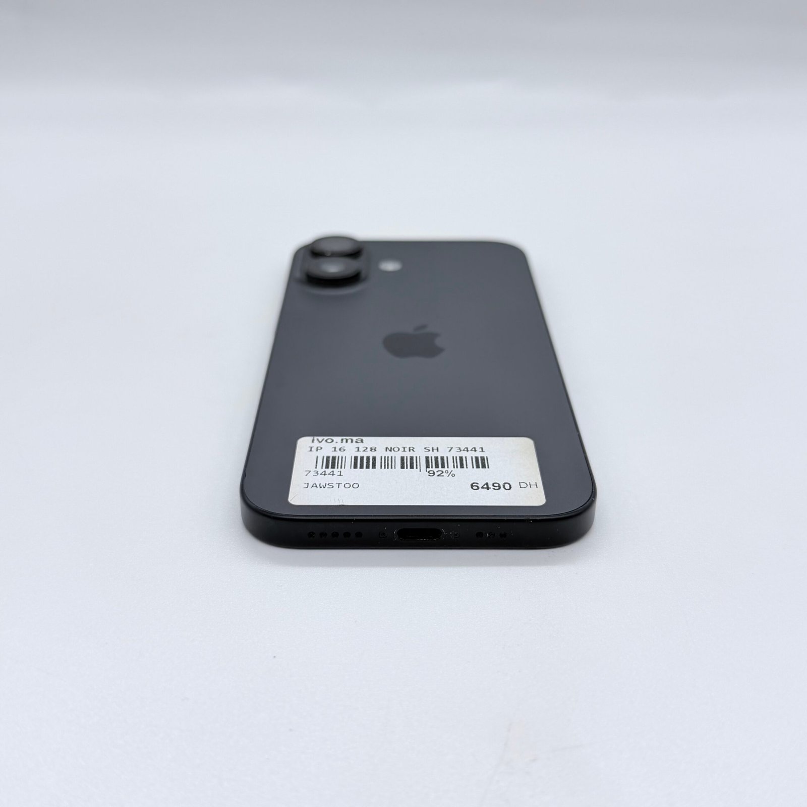 iPhone 16 Noir 128 Go Occasion (Batterie 92%) – Image 3