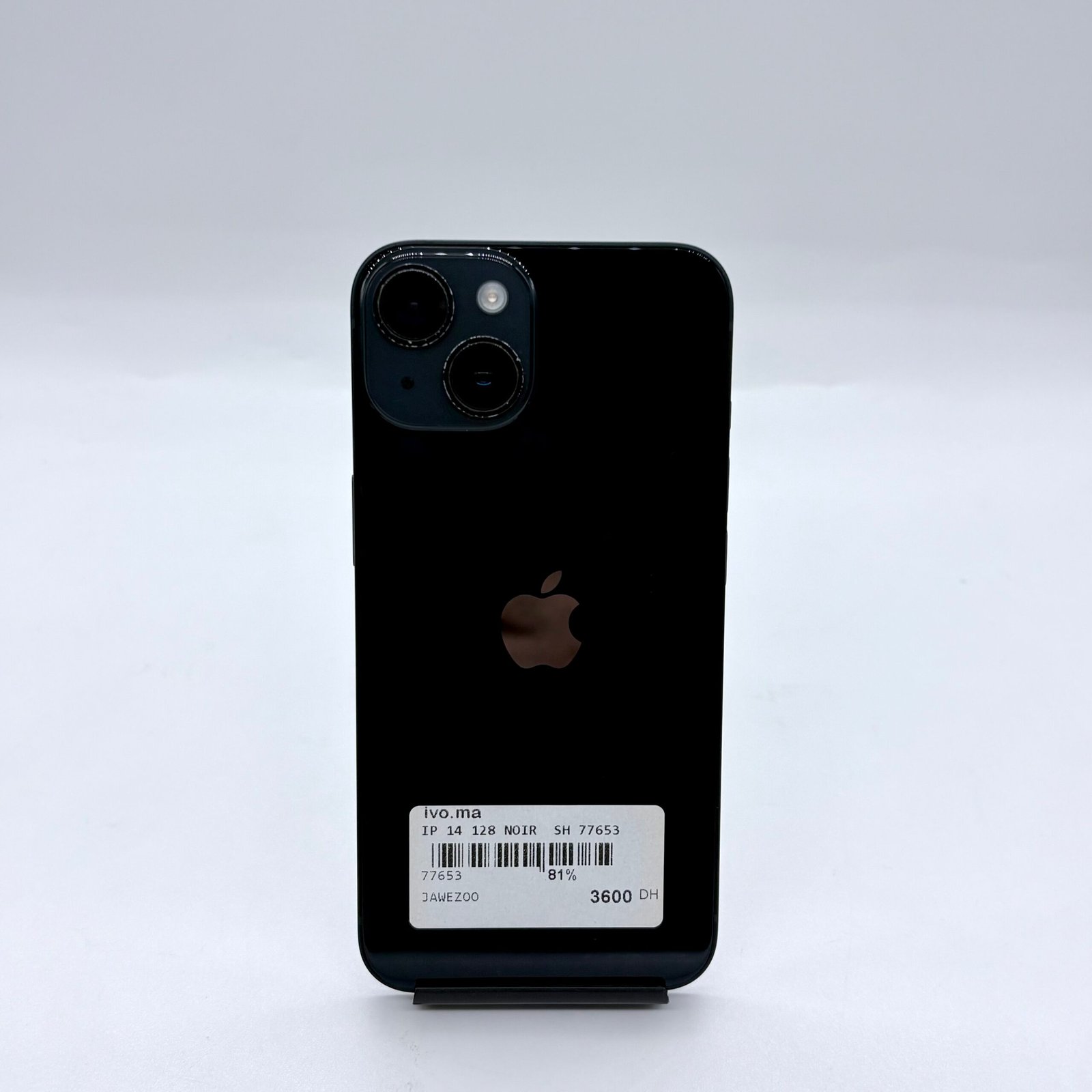 iPhone 14 Noir 128 Go Occasion (Batterie 81%) – Image 2