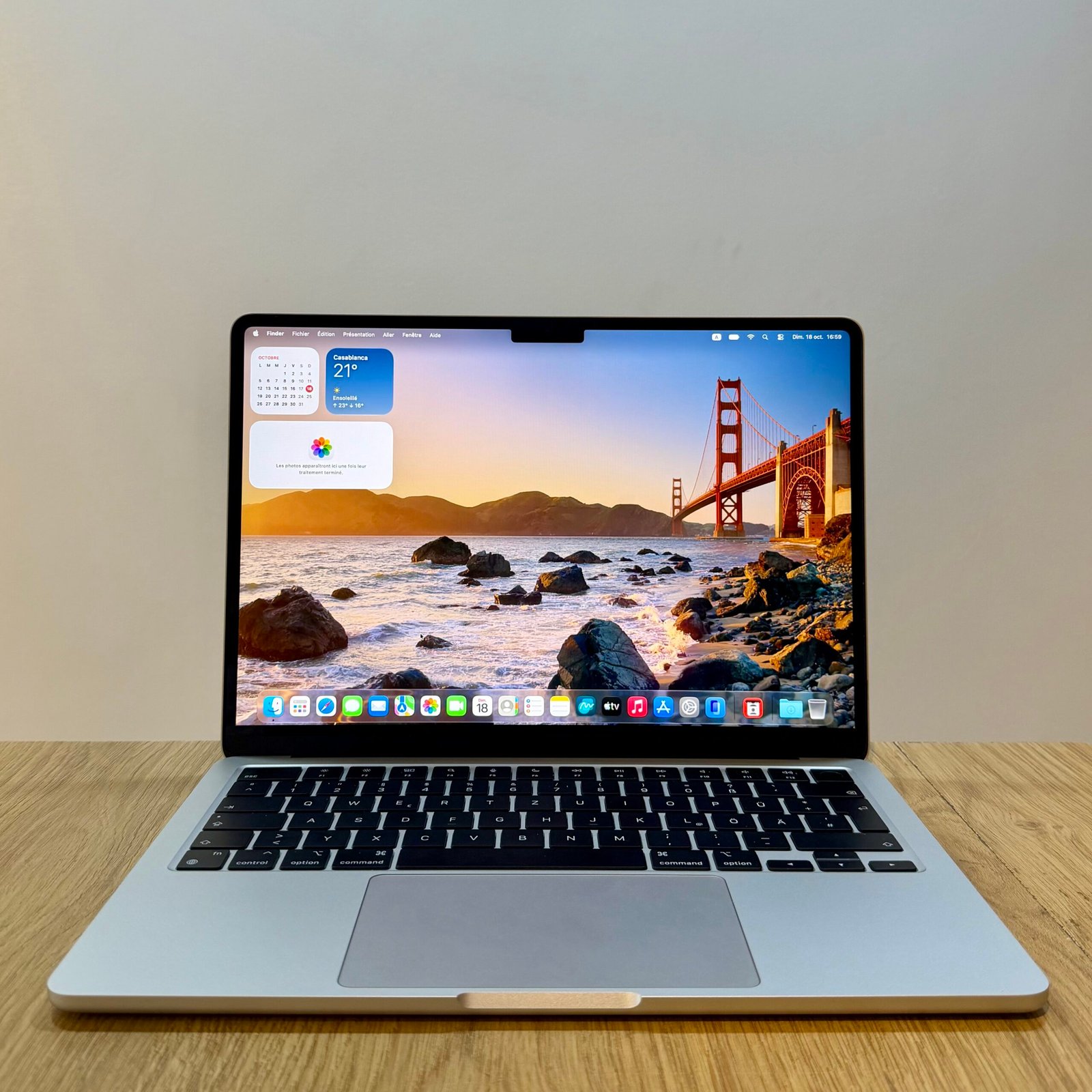MacBook Air M2 13" 16Go 256 Go Occasion Argent (Batterie 99%) – Image 2
