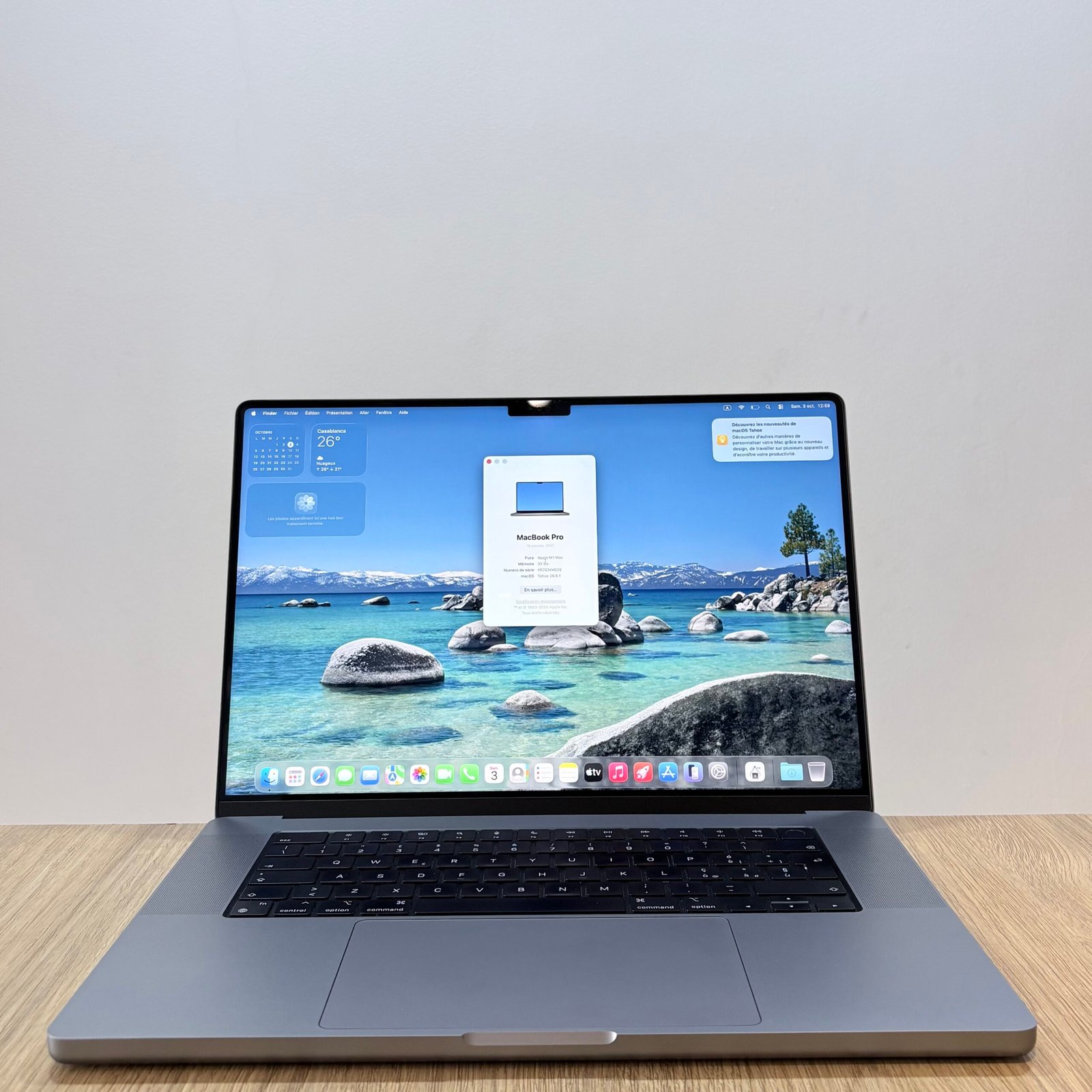 Macbook Pro M1 Max 16" 32/1To Gris Occasion (Batterie 100%) – Image 2