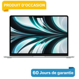 MacBook Air M2 13" 16Go 256 Go Occasion Argent (Batterie 99%)
